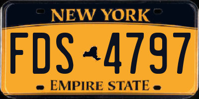 NY license plate FDS4797