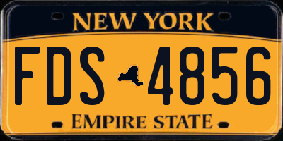 NY license plate FDS4856