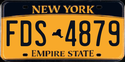 NY license plate FDS4879