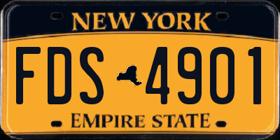 NY license plate FDS4901
