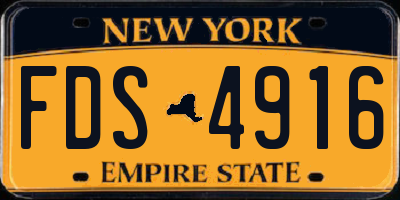 NY license plate FDS4916