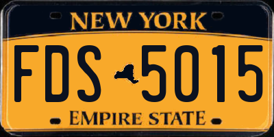 NY license plate FDS5015