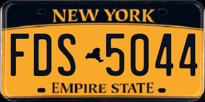 NY license plate FDS5044