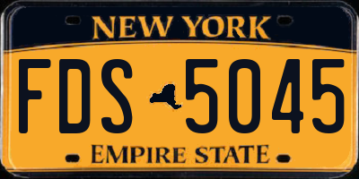 NY license plate FDS5045