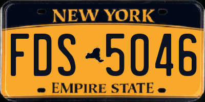 NY license plate FDS5046