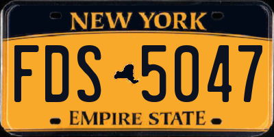 NY license plate FDS5047