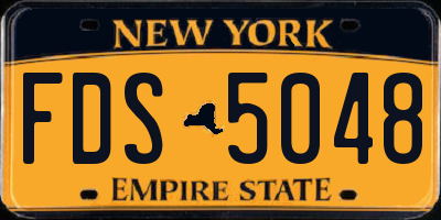 NY license plate FDS5048