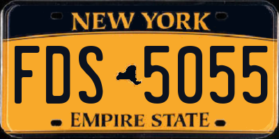 NY license plate FDS5055