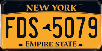 NY license plate FDS5079