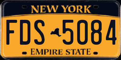 NY license plate FDS5084