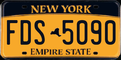 NY license plate FDS5090