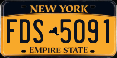 NY license plate FDS5091