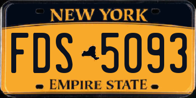 NY license plate FDS5093