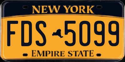NY license plate FDS5099