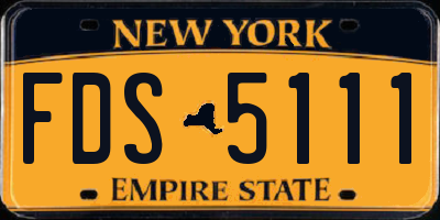 NY license plate FDS5111