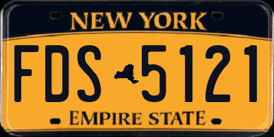NY license plate FDS5121