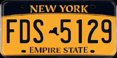 NY license plate FDS5129