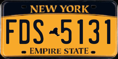 NY license plate FDS5131