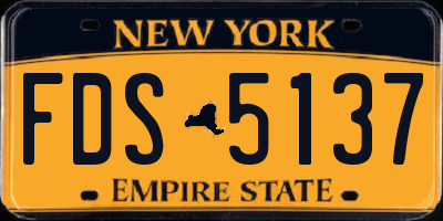 NY license plate FDS5137