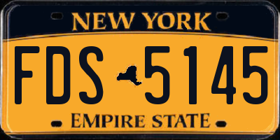 NY license plate FDS5145