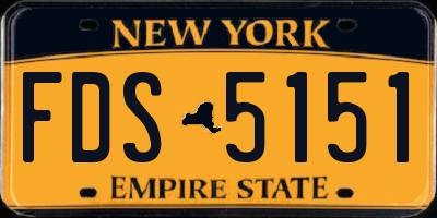 NY license plate FDS5151