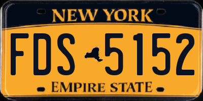 NY license plate FDS5152