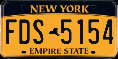NY license plate FDS5154