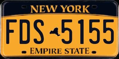 NY license plate FDS5155