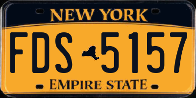 NY license plate FDS5157
