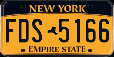 NY license plate FDS5166