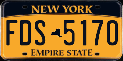NY license plate FDS5170
