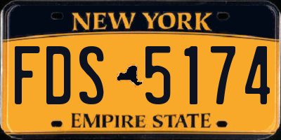 NY license plate FDS5174