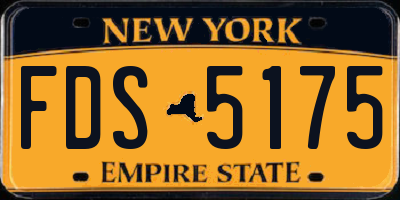 NY license plate FDS5175