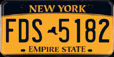 NY license plate FDS5182