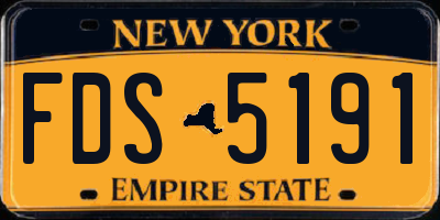 NY license plate FDS5191