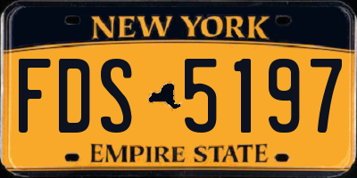 NY license plate FDS5197