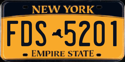 NY license plate FDS5201