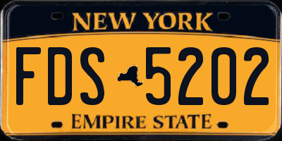 NY license plate FDS5202