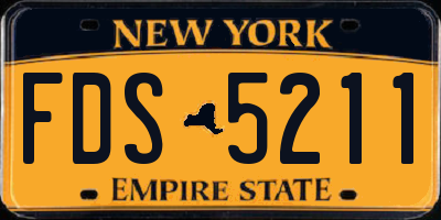 NY license plate FDS5211