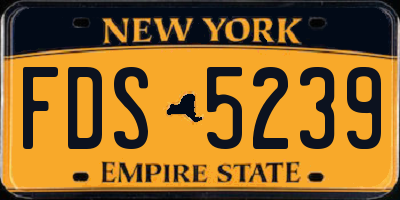NY license plate FDS5239