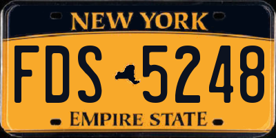 NY license plate FDS5248