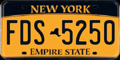 NY license plate FDS5250