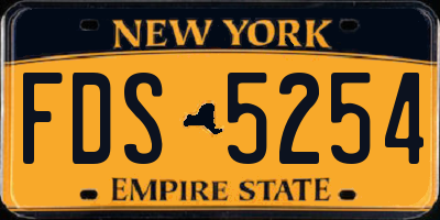 NY license plate FDS5254