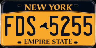 NY license plate FDS5255
