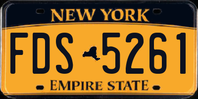 NY license plate FDS5261