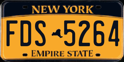 NY license plate FDS5264