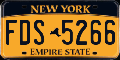 NY license plate FDS5266