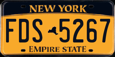 NY license plate FDS5267