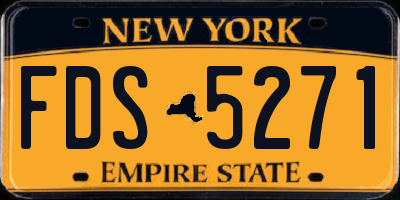 NY license plate FDS5271