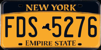 NY license plate FDS5276
